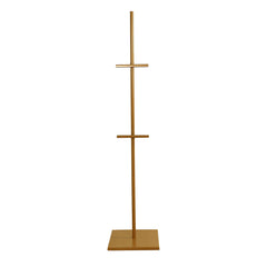 Gold Metal Painting Display Easel Stand 5.5ft - Adjustable Heavy-Duty Holder for Frames, Canvas & Artwork