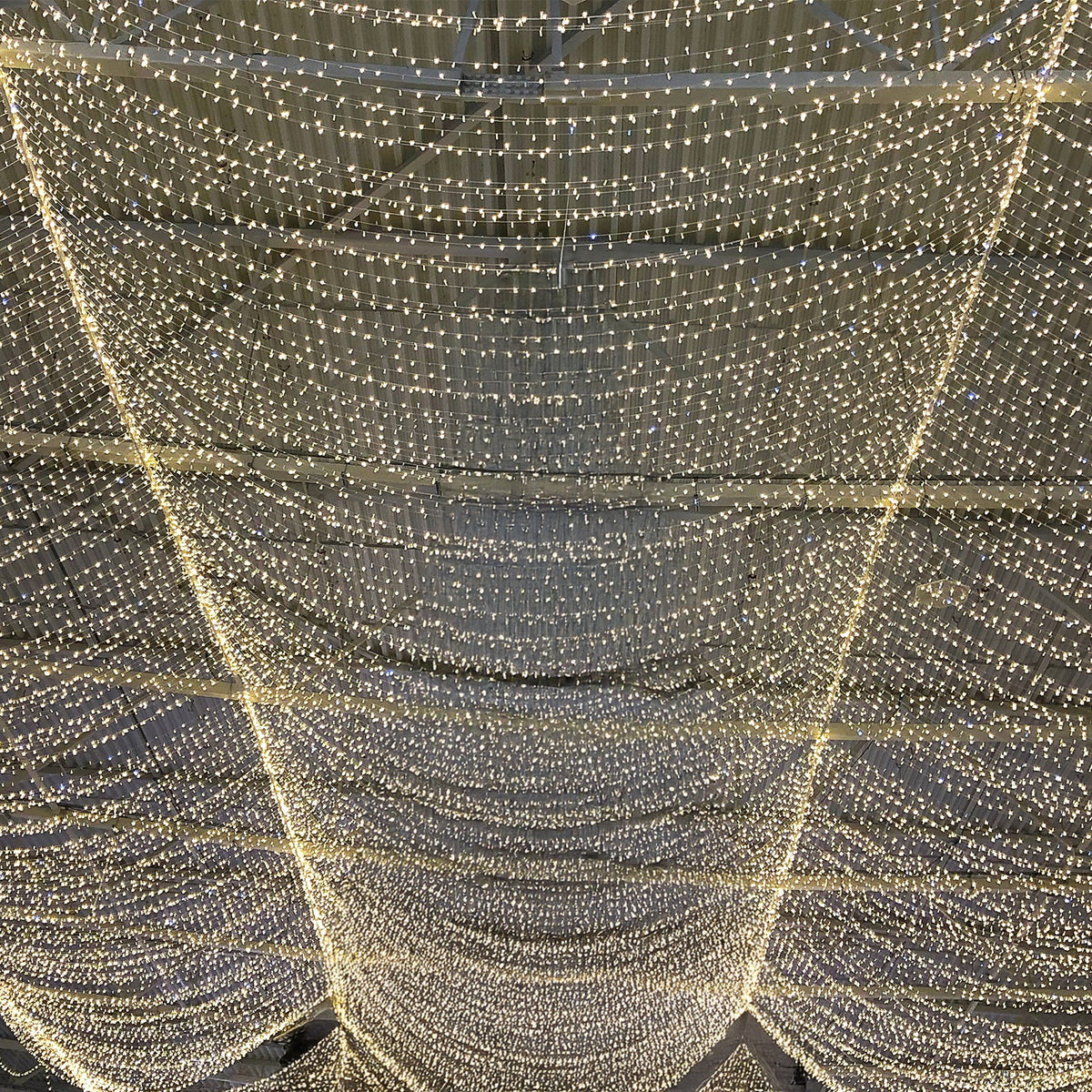 LED Curtain Fairy Lights 10ft x 40ft – Warm White 1200 LED Plug-In String Lights, 8 Modes, End-to-End Connectable, Indoor/Outdoor Use