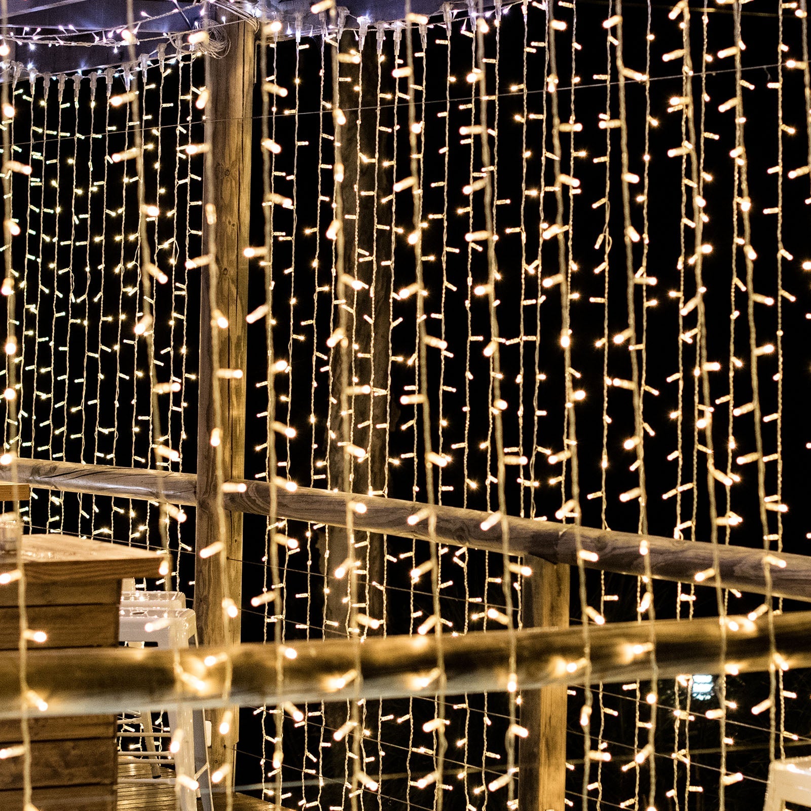 LED Curtain Fairy Lights 10ft x 50ft – Warm White 1500 LED Plug-In String Lights, 8 Modes, End-to-End Connectable, Indoor/Outdoor Use