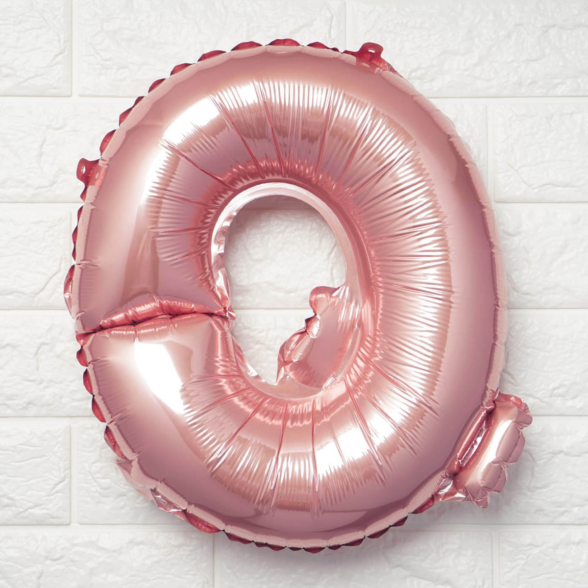 16" Metallic Rose Gold Mylar Foil Letter Balloons - Q