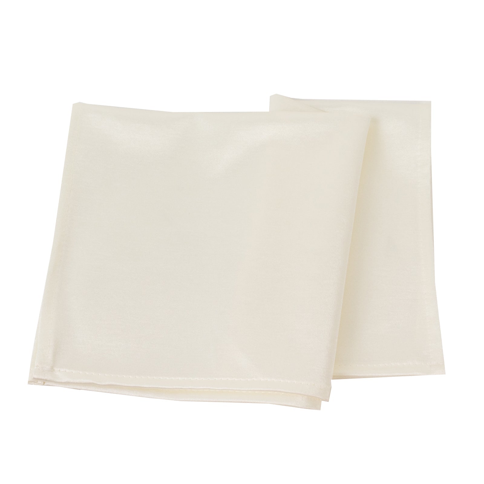 5 Pack Shimmer Pearl White Scuba Napkins – 17"x17" Wrinkle-Free & Stain-Resistant Cloth Table Napkins