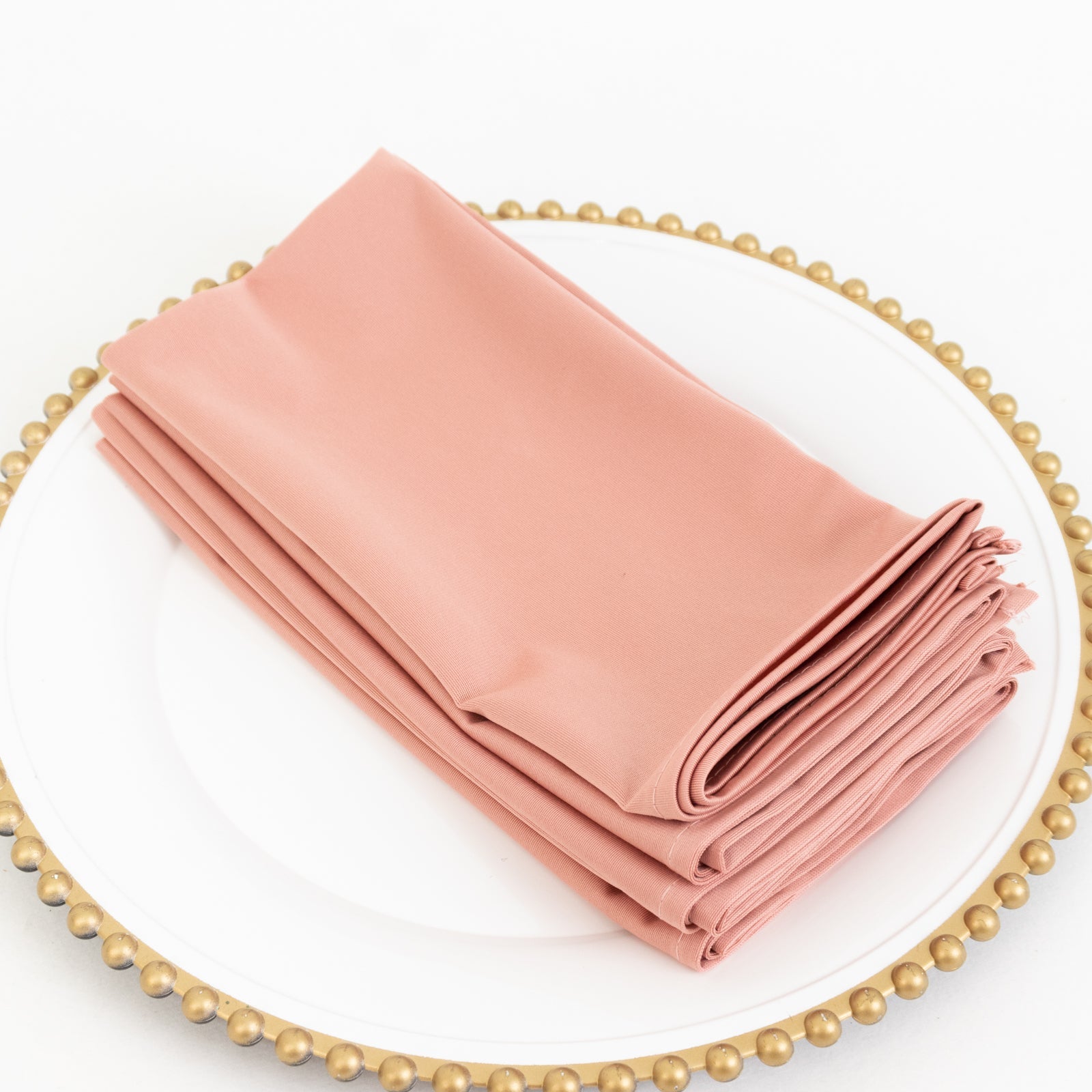5 Pack Scuba 20"x20" Napkins Dusty Rose - Durable & Reusable Dinner Napkins