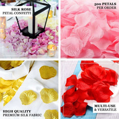 500 Pack Serenity Blue Silk Rose Petals Table Confetti or Floor Scatters