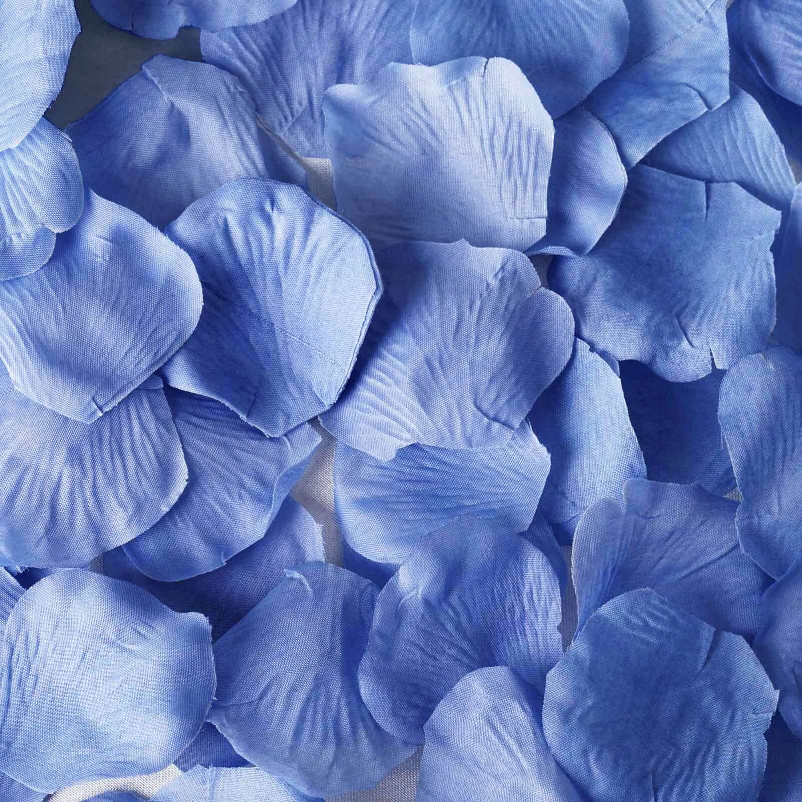 500 Pack Serenity Blue Silk Rose Petals Table Confetti or Floor Scatters