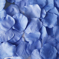 500 Pack Serenity Blue Silk Rose Petals Table Confetti or Floor Scatters