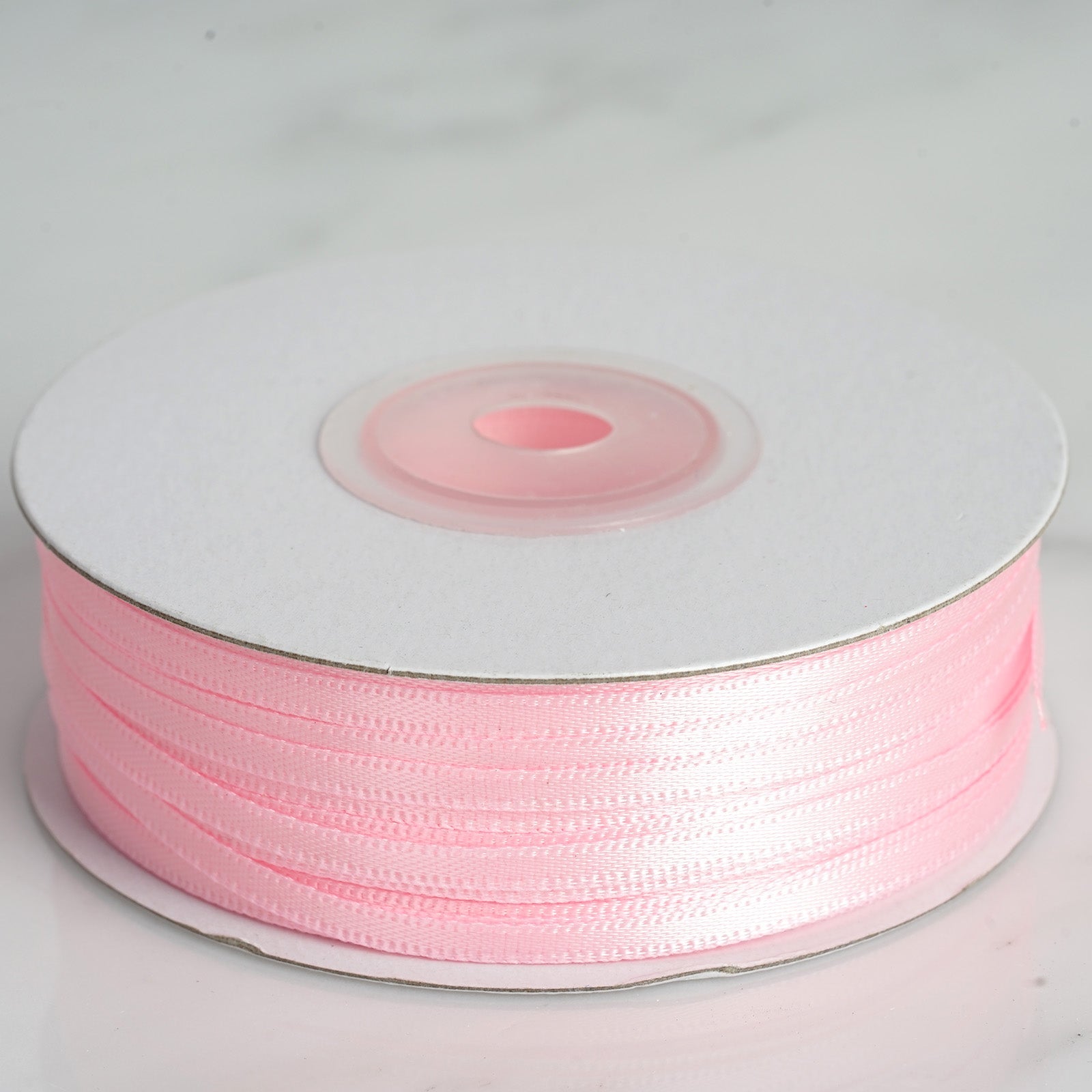 100 Yards 1 8" Pink Satin Ribbon