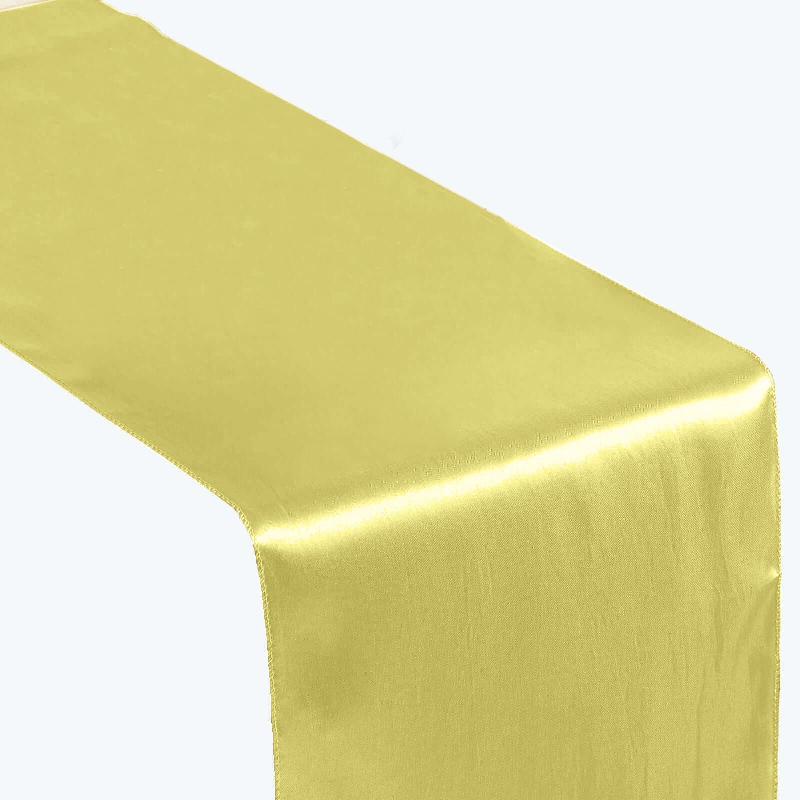 Satin 12"x108" Table Runner Yellow - Stylish Table Linen