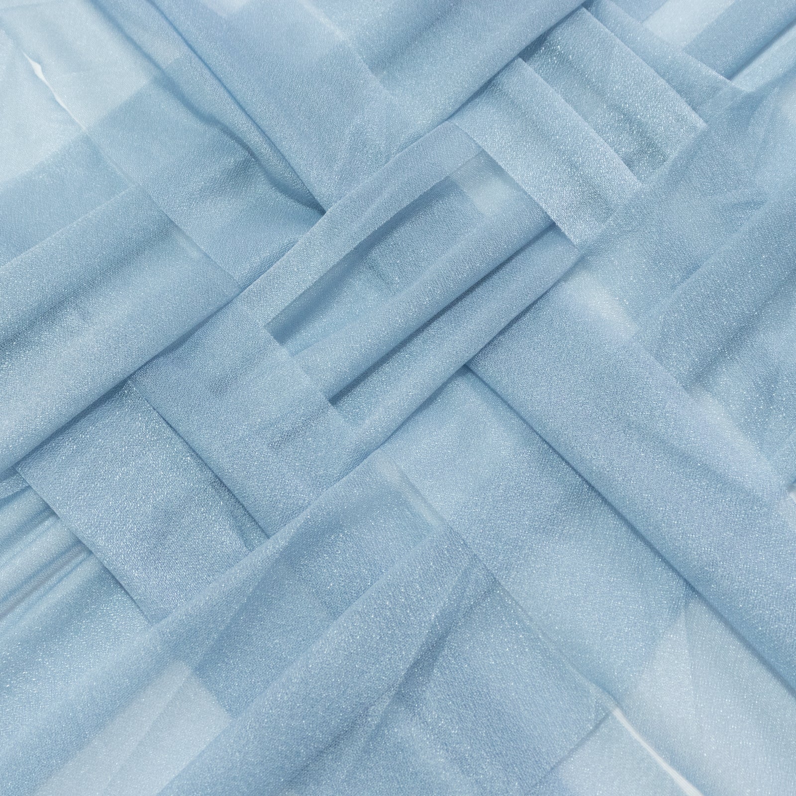 20-Pack 9ft Sheer Table Runners – Dusty Blue Shimmer Sheer Drapes, Wrinkle-Free
