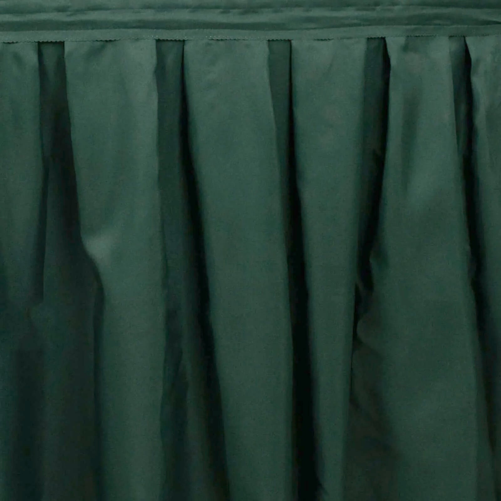 Polyester 21ft Table Skirt Hunter Emerald Green - Classic Pleated Design