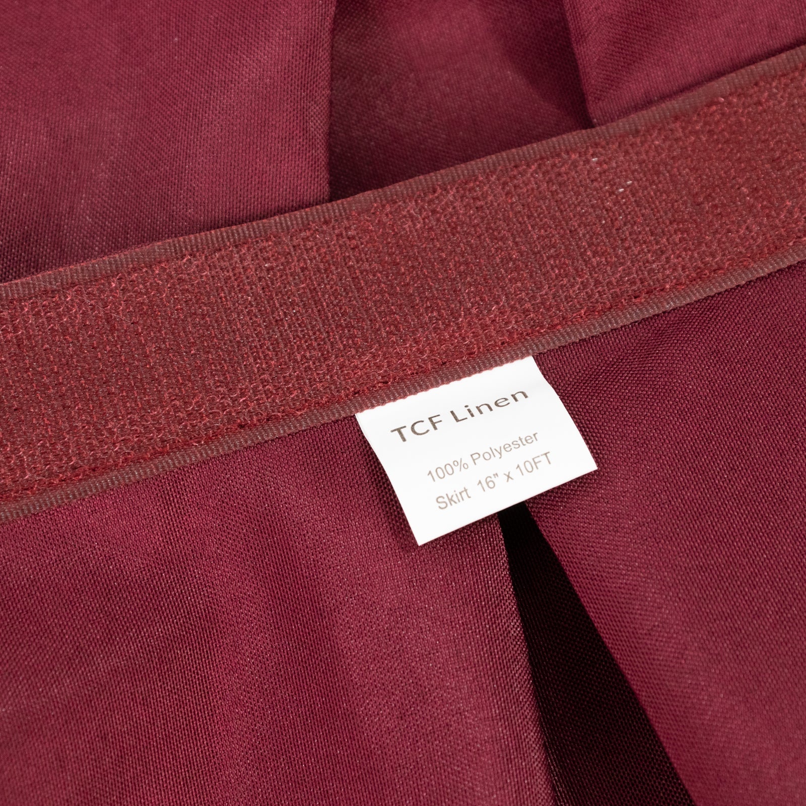 Portable Stage Skirt Burgundy Polyester Platform Skirting Cloth for Events, Performances & Wedding Staging - 16"x10ft