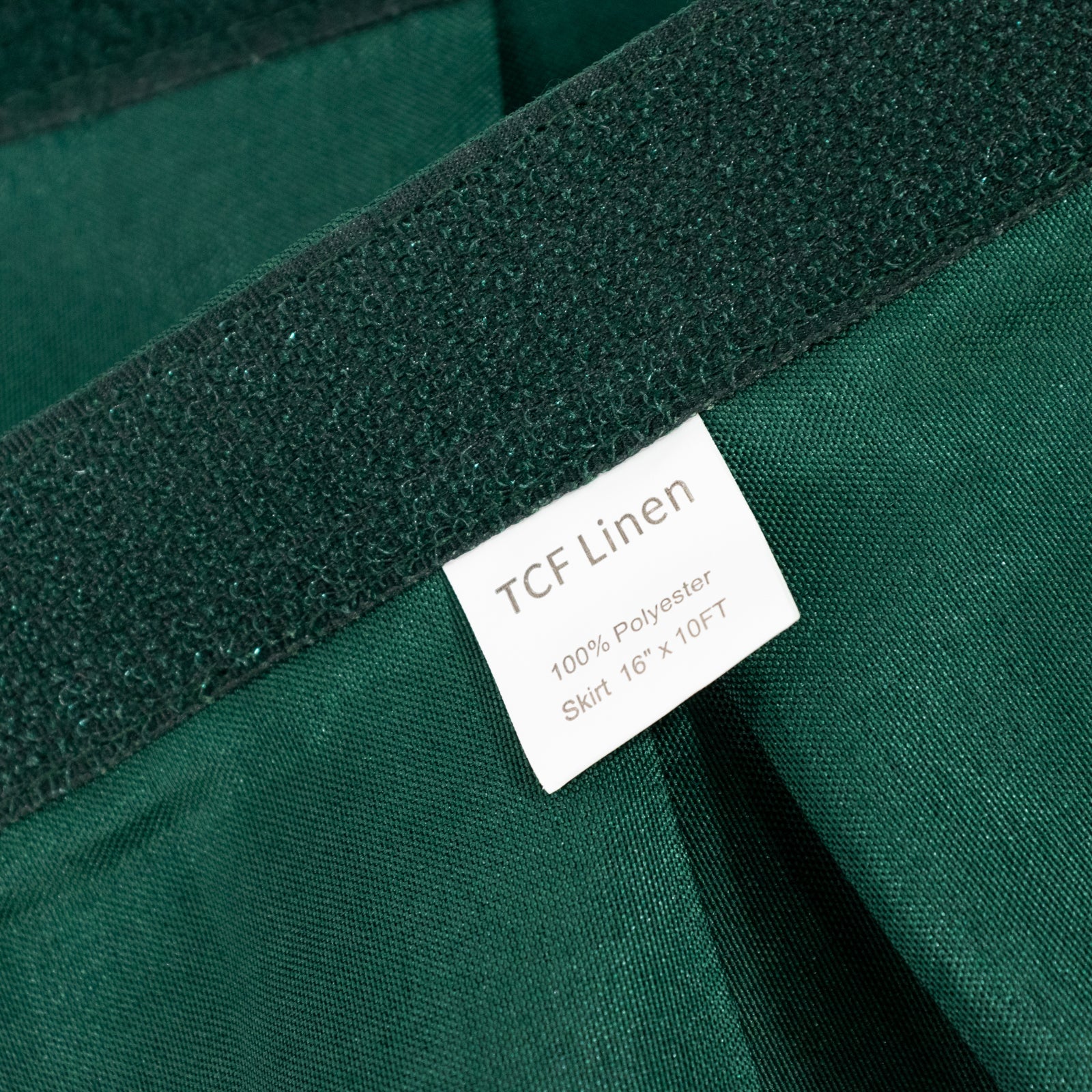 Portable Stage Skirt Hunter Emerald Green Polyester Platform Skirting Cloth for Events, Performances & Wedding Staging - 16"x10ft