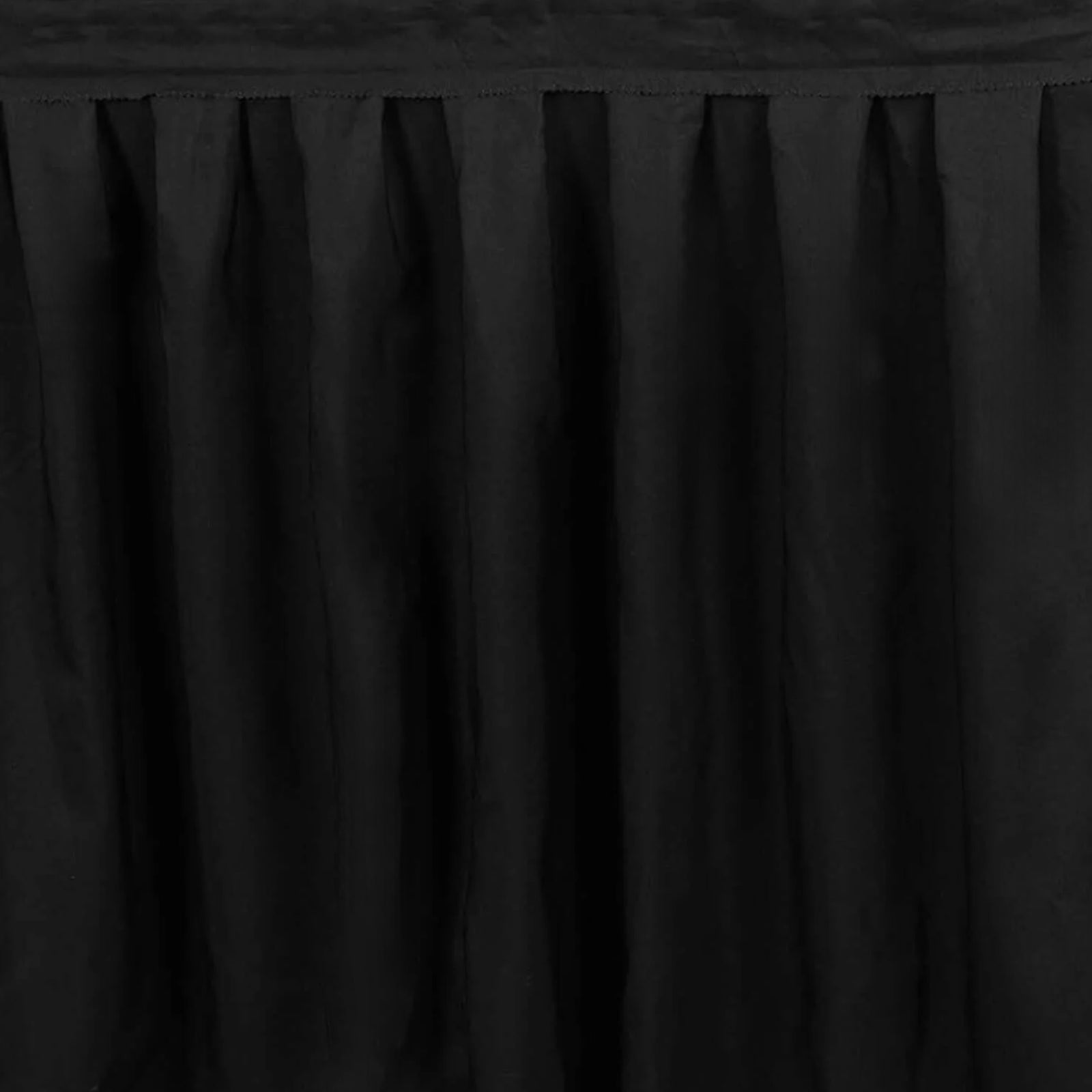Portable Stage Skirt Black Polyester Platform Skirting Cloth for Events, Performances & Wedding Staging - 24"x20ft