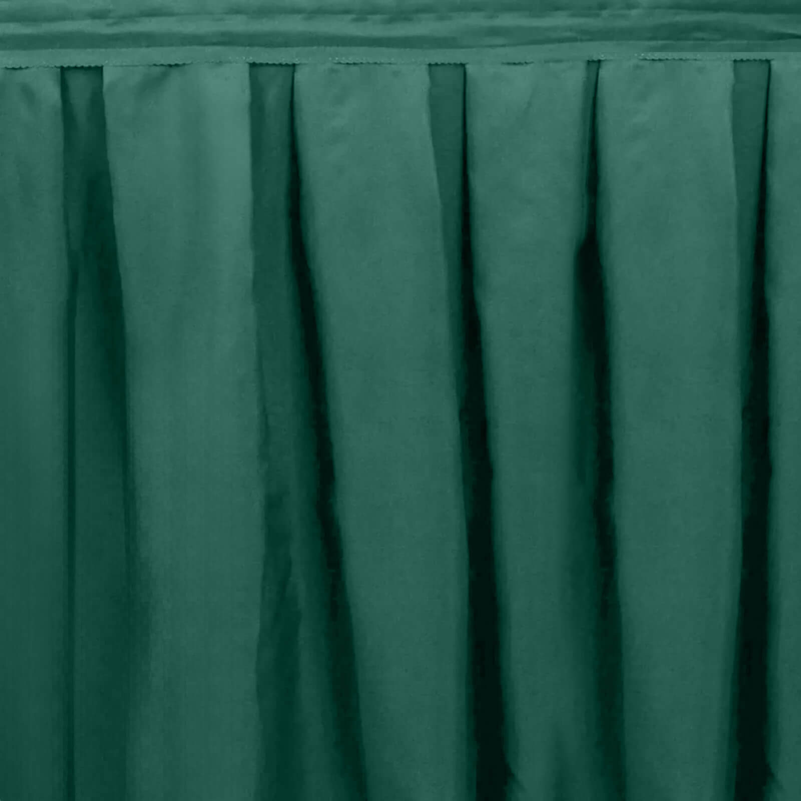 Portable Stage Skirt Hunter Emerald Green Polyester Platform Skirting Cloth for Events, Performances & Wedding Staging - 24"x20ft