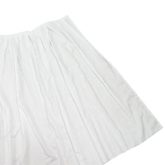 Portable Stage Skirt White Polyester Platform Skirting Cloth for Events, Performances & Wedding Staging - 48"x20ft