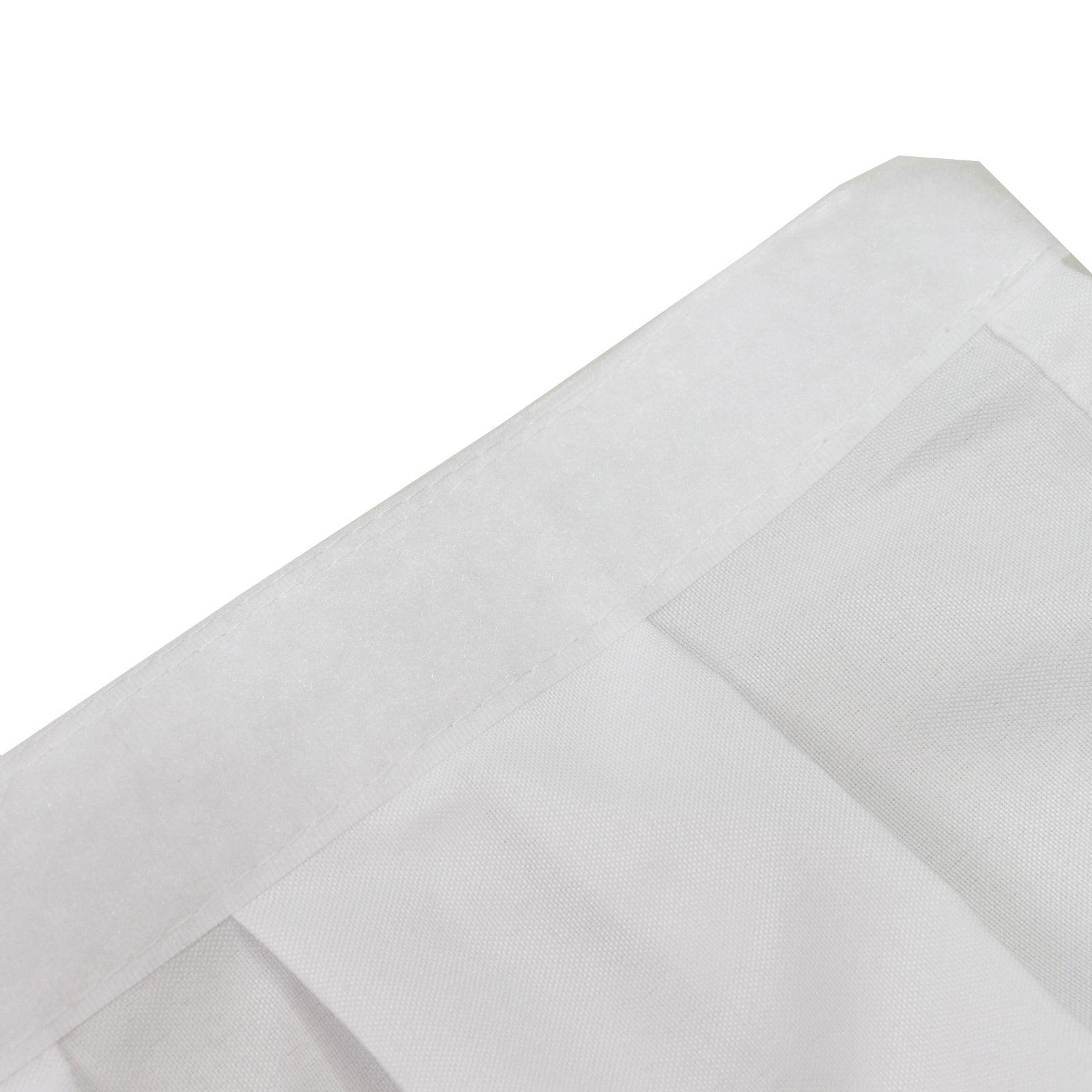 Portable Stage Skirt White Polyester Platform Skirting Cloth for Events, Performances & Wedding Staging - 48"x20ft