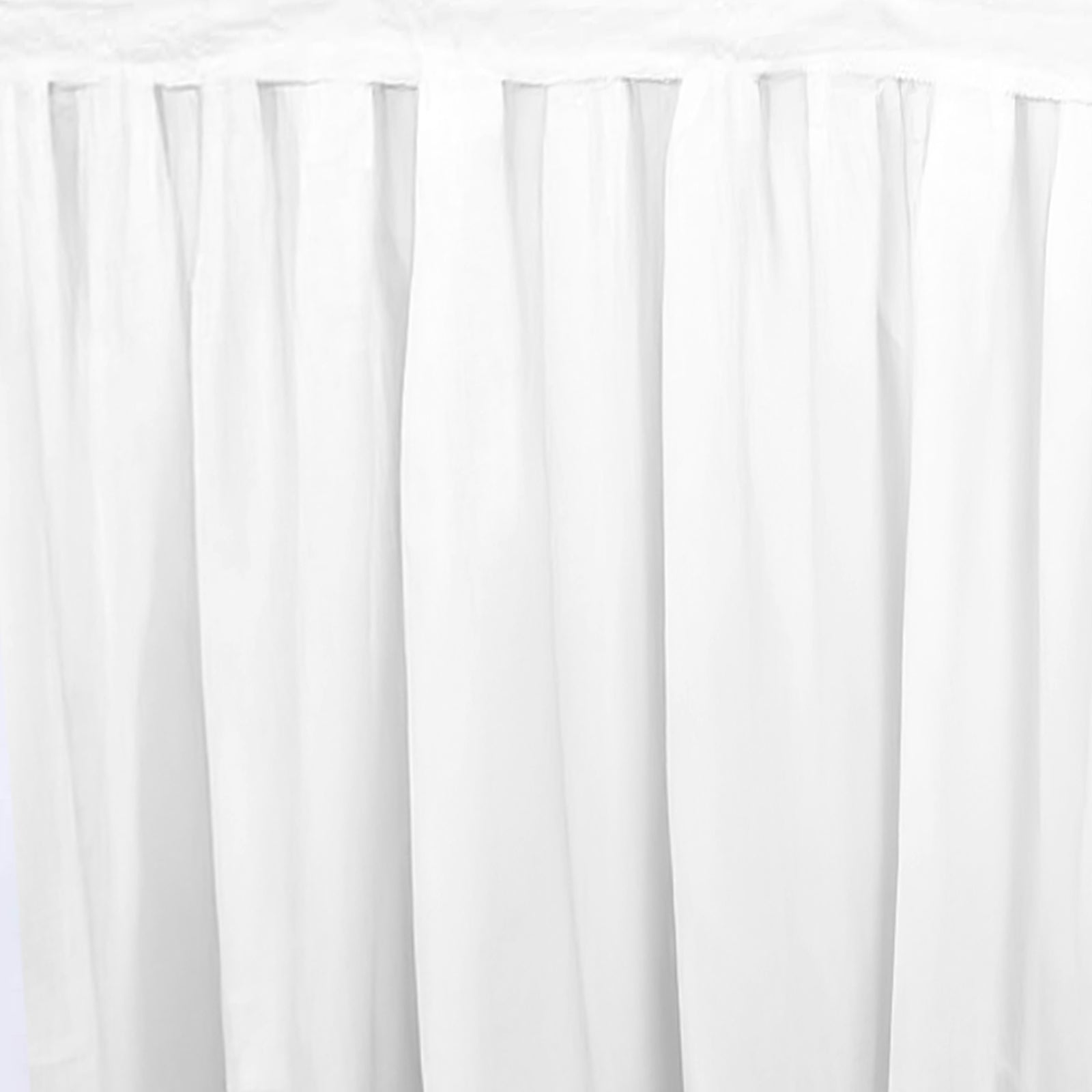 Portable Stage Skirt White Polyester Platform Skirting Cloth for Events, Performances & Wedding Staging - 48"x20ft