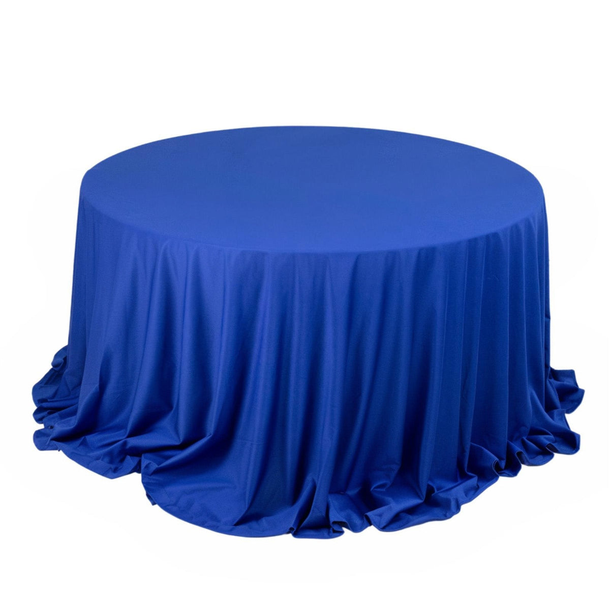 Scuba Round 132" Tablecloth Royal Blue - Wrinkle Free & Stain Resistant Seamless Table Cover