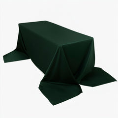 Scuba Rectangular 90"x156" Tablecloth Hunter Emerald Green - Wrinkle Free, Stain Resistant & Seamless Table Cover