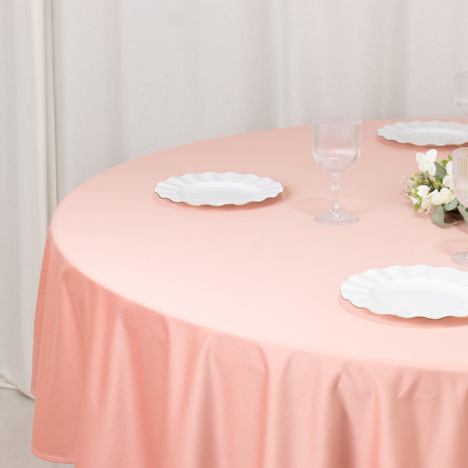 Scuba Round 90" Tablecloth Dusty Rose - Wrinkle Free & Stain Resistant Table Cover