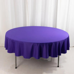 Scuba Round 90" Tablecloth Purple - Wrinkle Free & Stain Resistant Table Cover