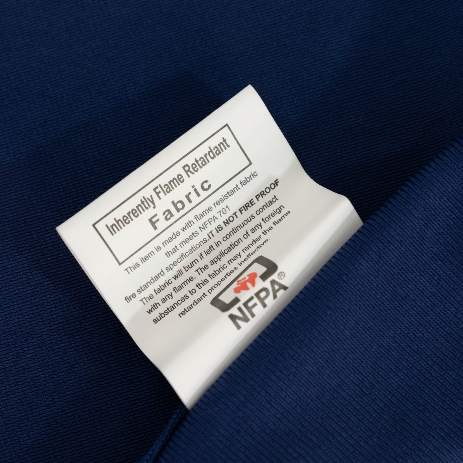 Fire Retardant Scuba Tablecloth – 60"x102" Rectangle Navy Blue, Wrinkle Free, Stain Resistant Polyester Cover