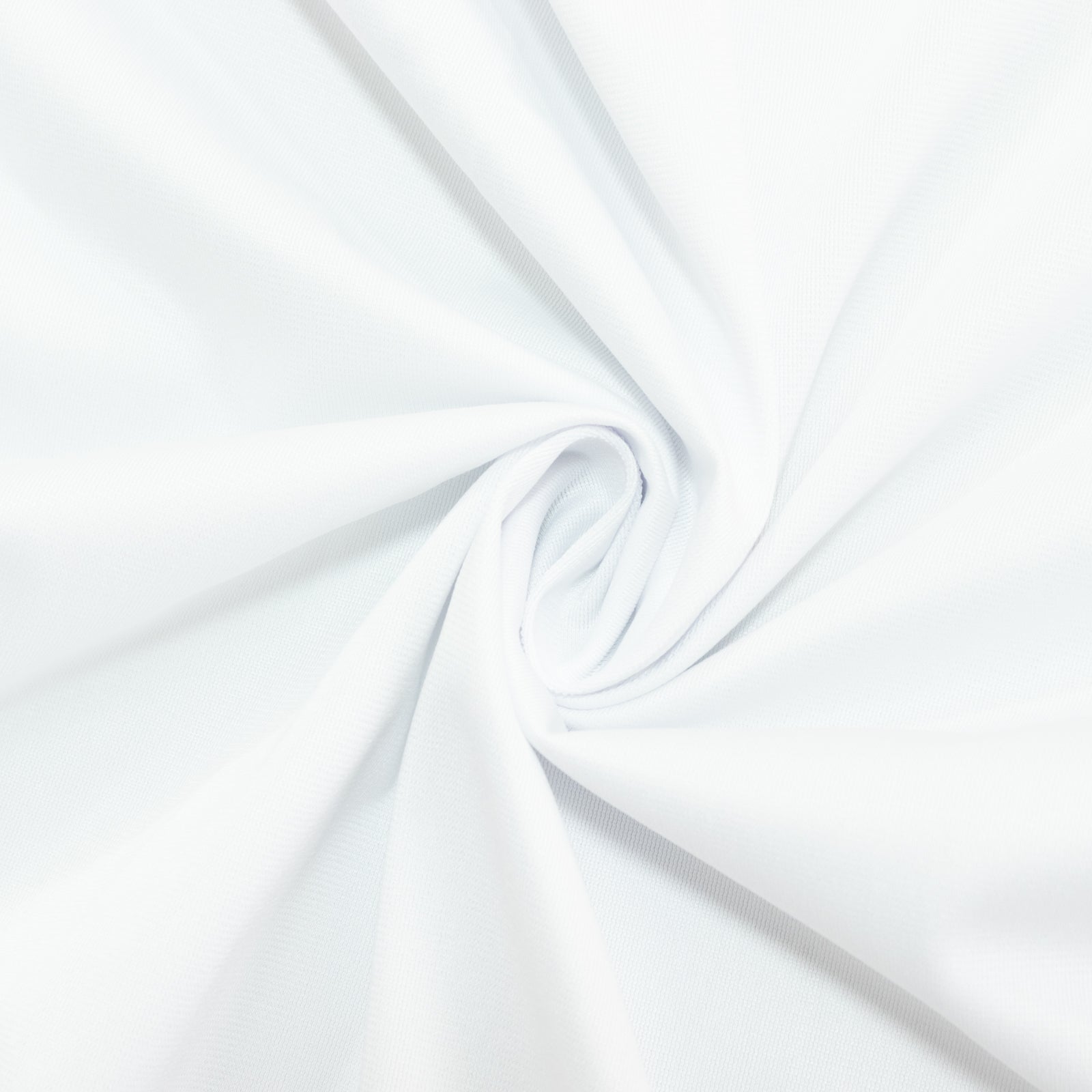 Fire Retardant Scuba Tablecloth – 60"x126" Rectangle White, Wrinkle Free, Stain Resistant Polyester Cover