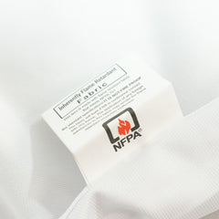 Fire Retardant Scuba Tablecloth – 90"x132" Rectangle White, Wrinkle Free, Stain Resistant, Seamless Polyester Cover