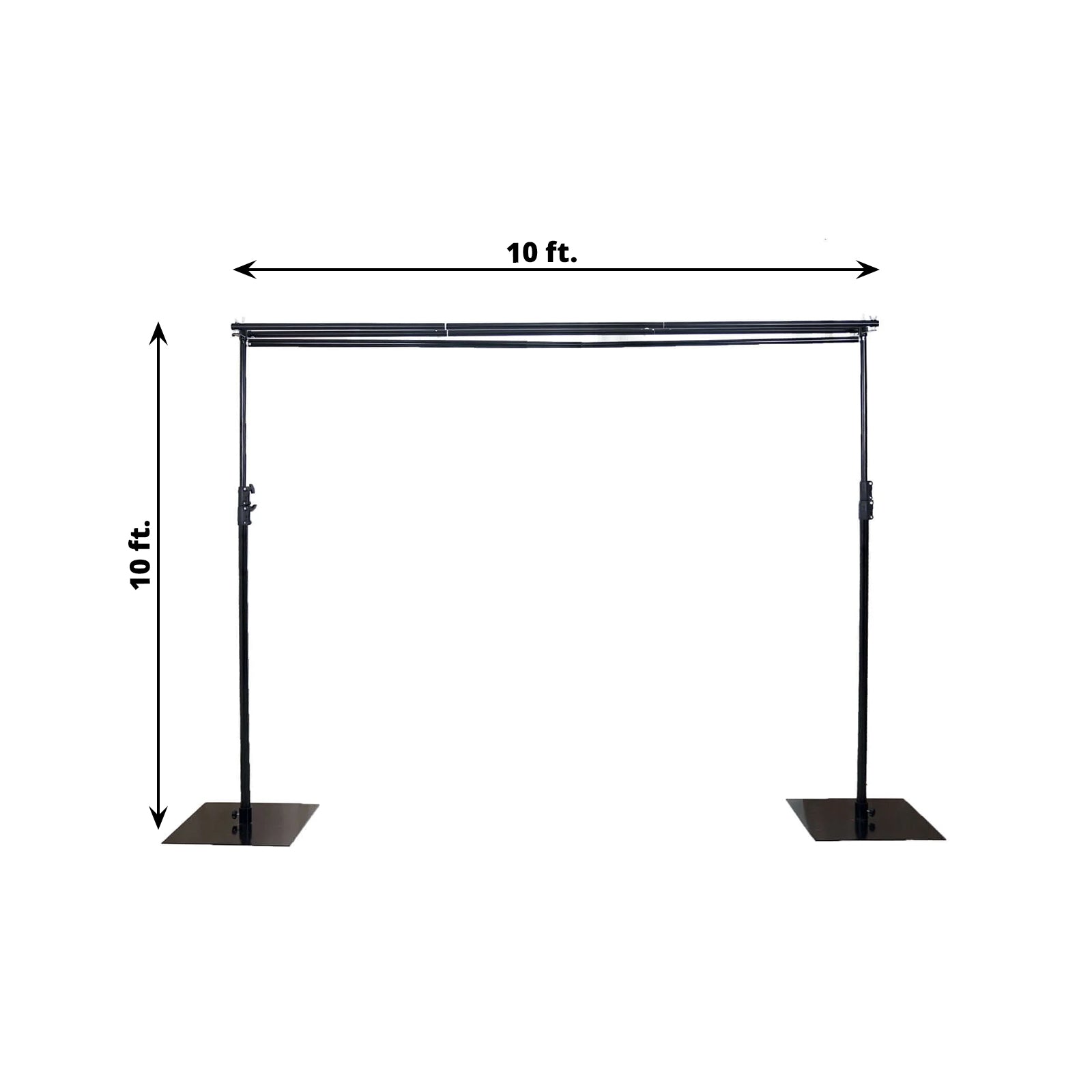 10ft DIY Triple Cross Bars and Mounting Brackets For Backdrop Stands