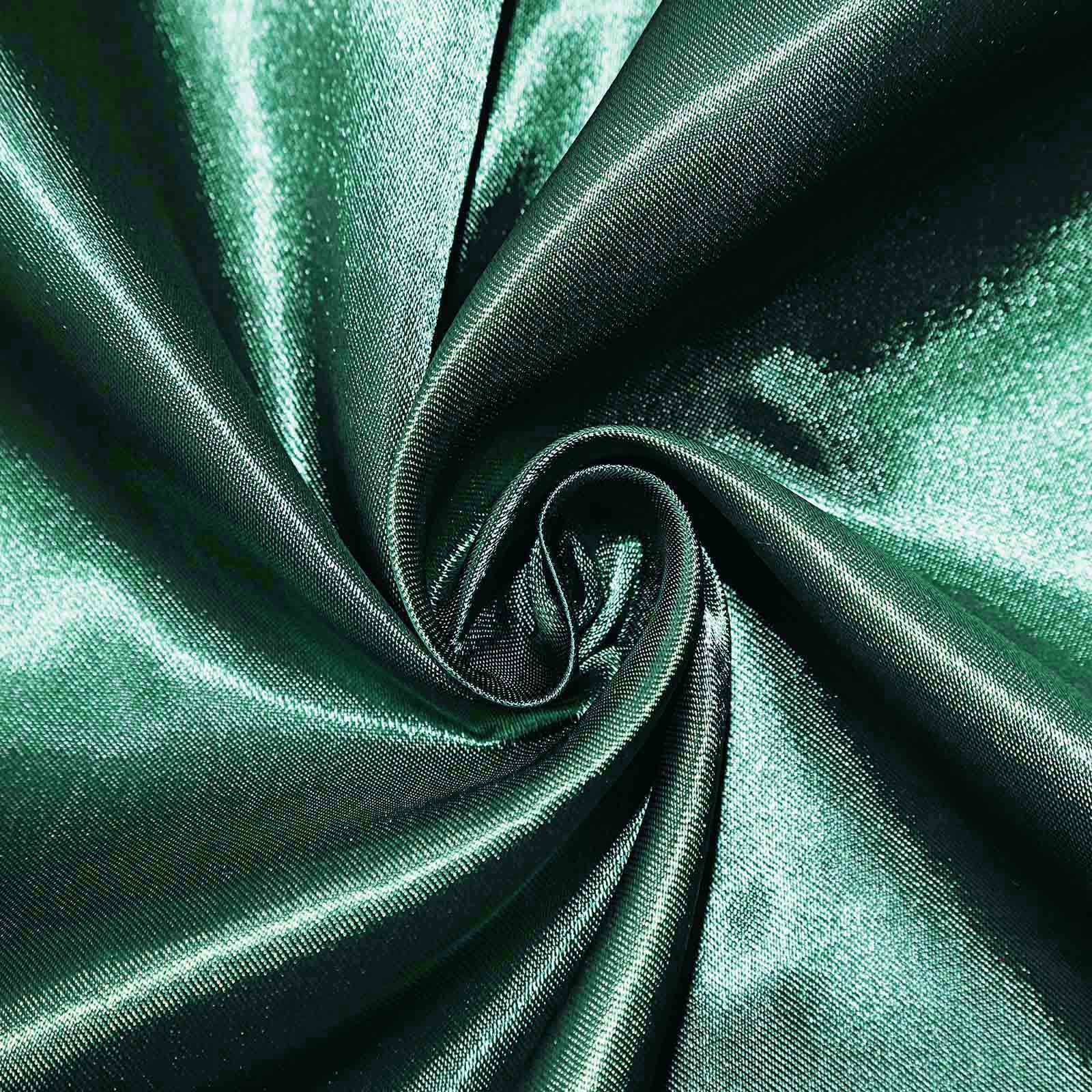5 Pack Satin Chair Sashes Hunter Emerald Green - Durable Chair Bows with Shiny Finish 6"x106"