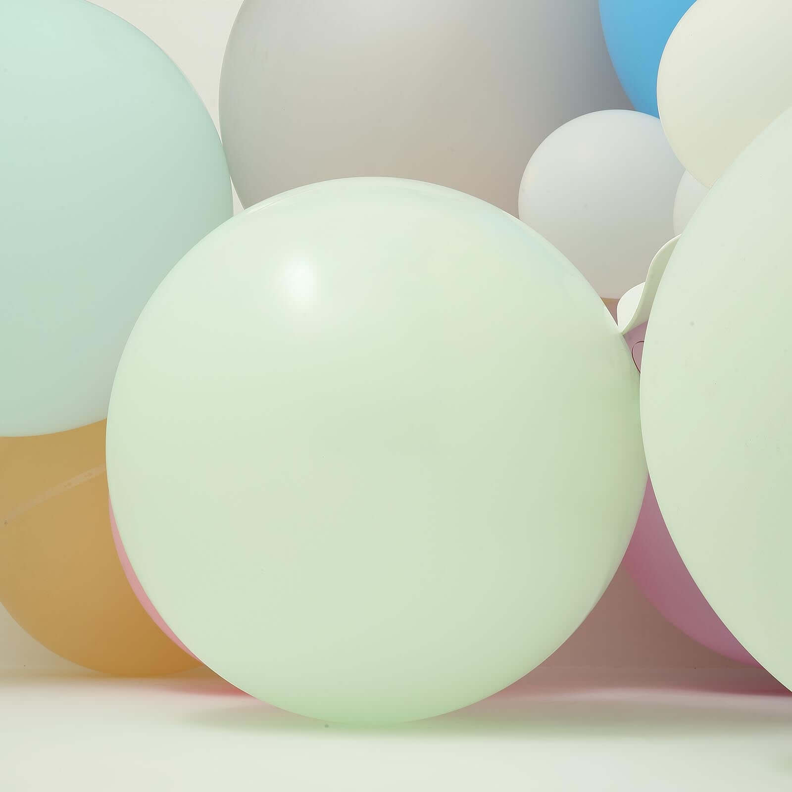 2 Pack 32" Large Matte Pastel Mint Helium Air Premium Latex Balloons