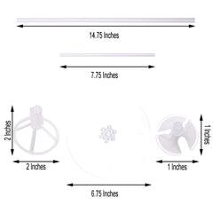 2 Pack Clear Balloon Centerpieces Holder, 30" Table Top Balloon Stand Stick Kit