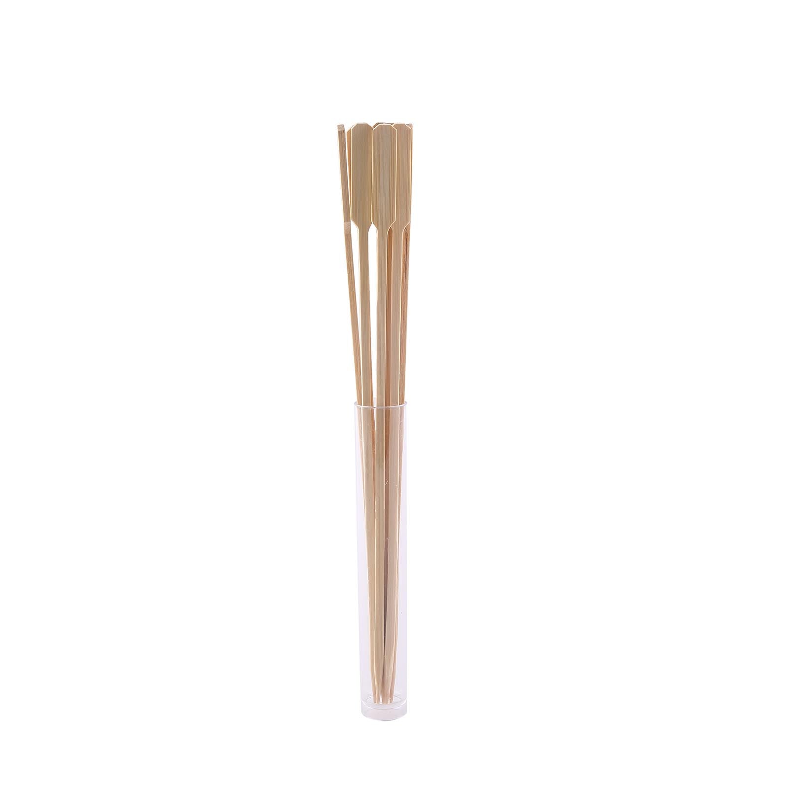 100-Pack Bamboo Cocktail Sticks Paddle Decorative Top Design - Eco Friendly Party Picks 10"