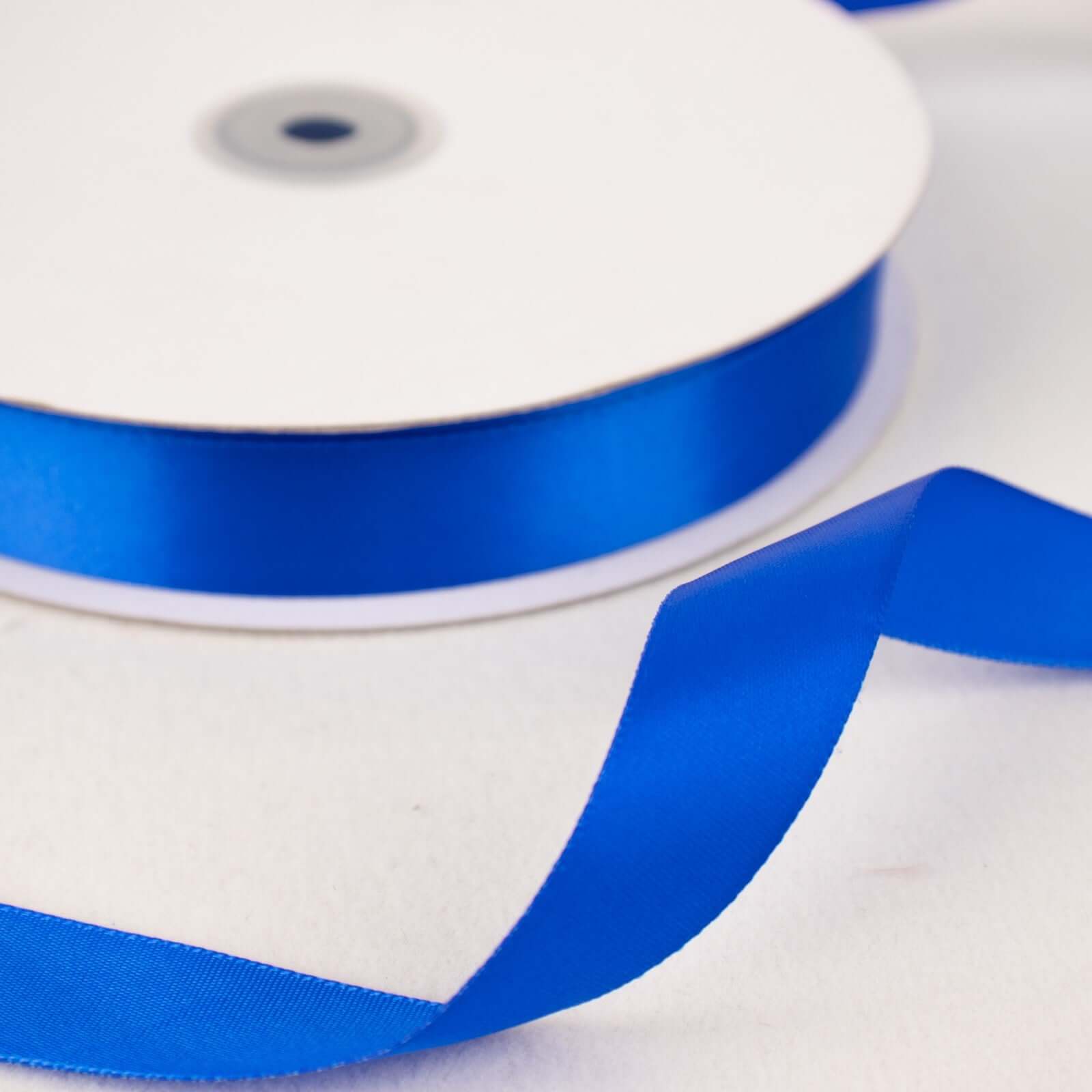 100 Yards 7/8" Royal Blue Single Face Decorative Satin Ribbon