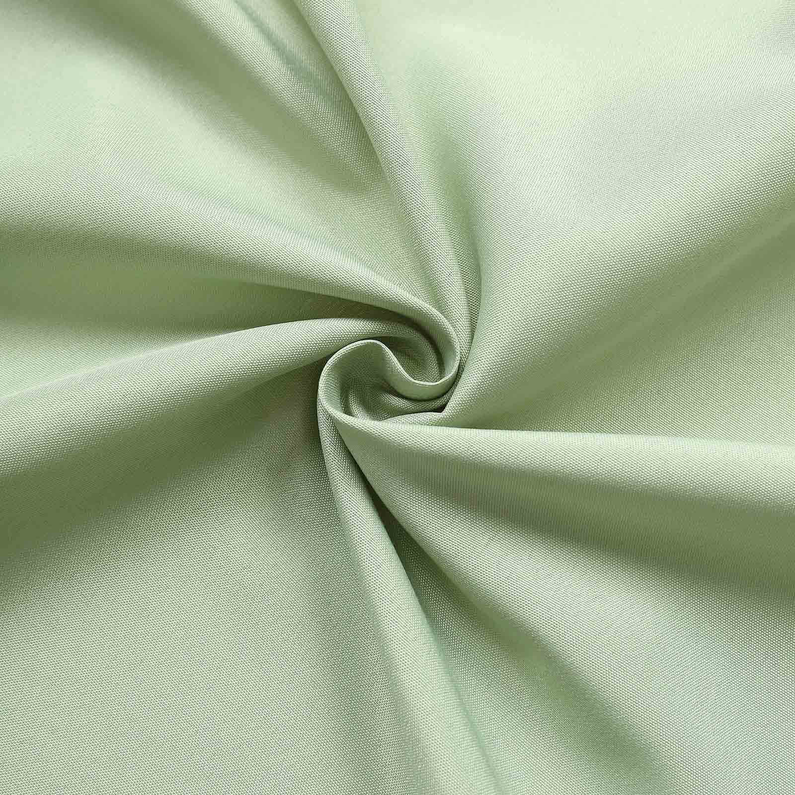 2 Pack Sage Green Polyester Event Curtain Drapes, 10ftx8ft Backdrop Event Panels With Rod Pockets 130 GSM