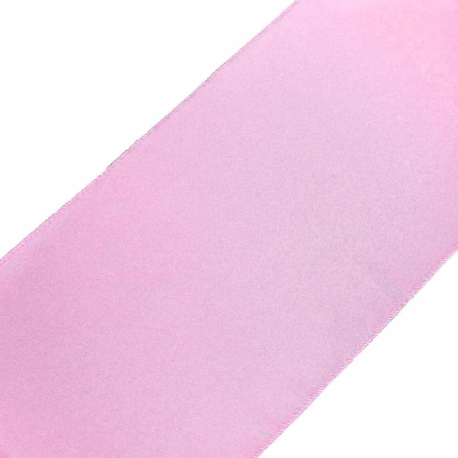 Polyester 12"x108" Table Runner Pink - Durable & Wrinkle-Resistant Table Decor