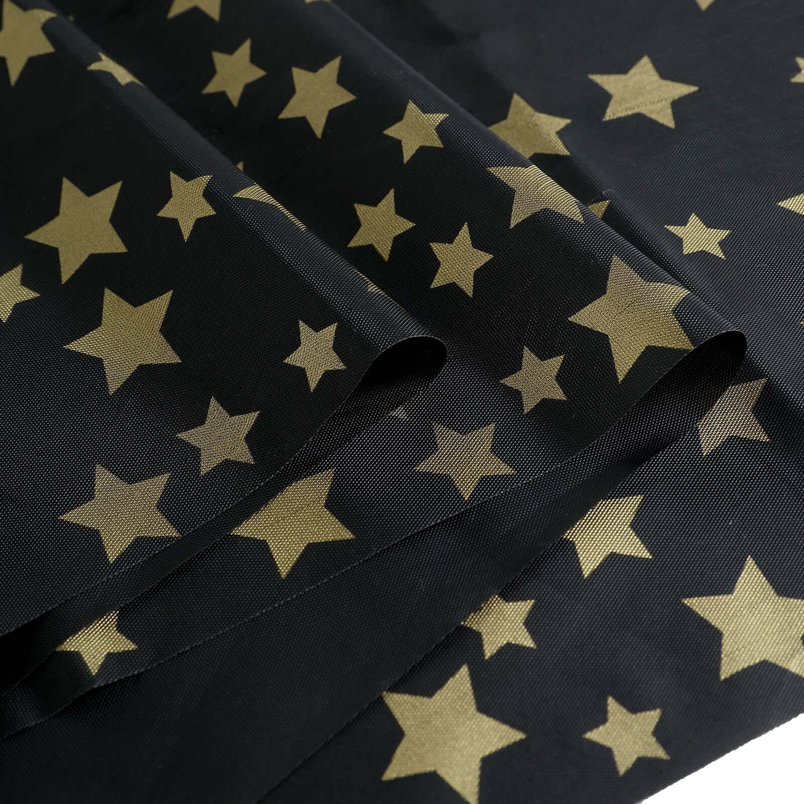 5-Pack Plastic Table Covers Black Rectangle with Gold Stars - Decorative PVC Disposable Tablecloths 54"x108"