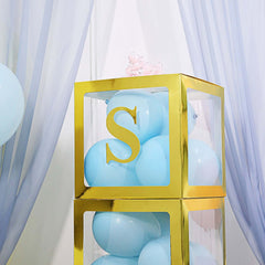 4 Pack 5" Metallic Gold Alphabet Stickers Banner, Customizable Stick on Gold Letters - S