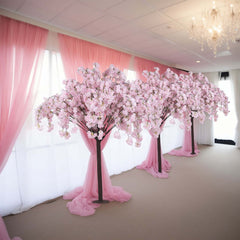 5ft Artificial Cherry Blossom Tree Blush – Silk Sakura Wishing Tree with Sturdy Metal Base & Realistic Fiberglass Trunk