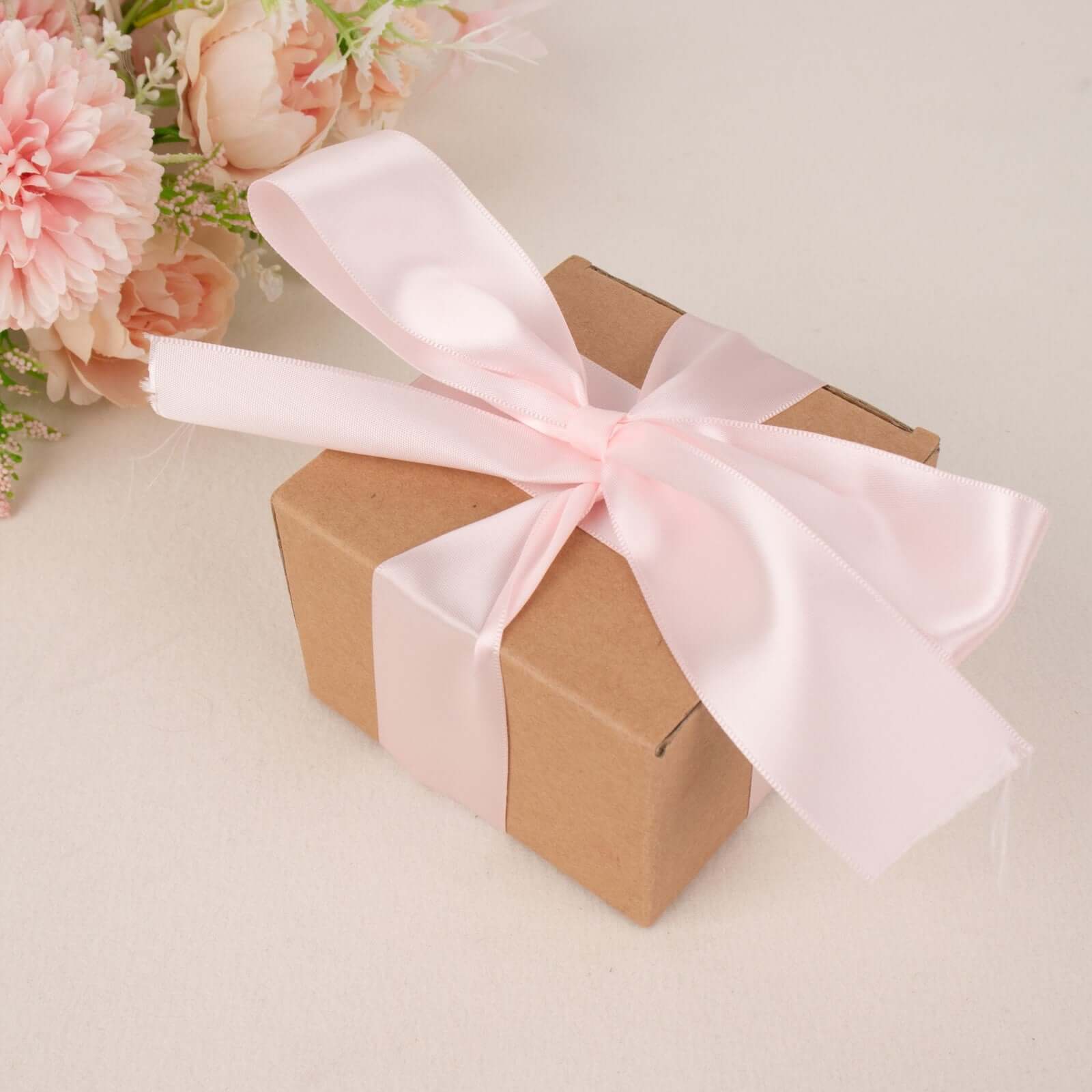 50 Yards 1.5" Blush Single Face Decorative Satin Ribbon