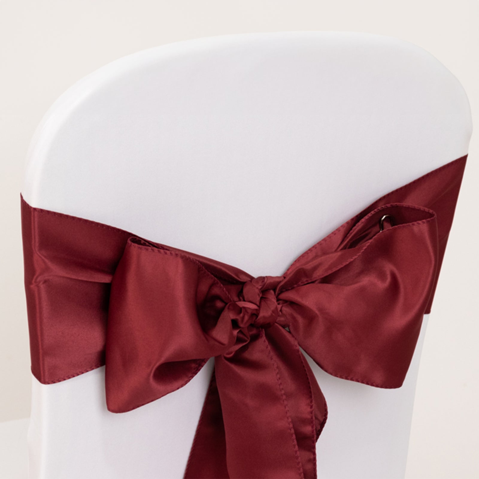5 Pack Lamour Satin 6"x106" Chair Sashes Burgundy - Stylish Reusable Decorative Bows