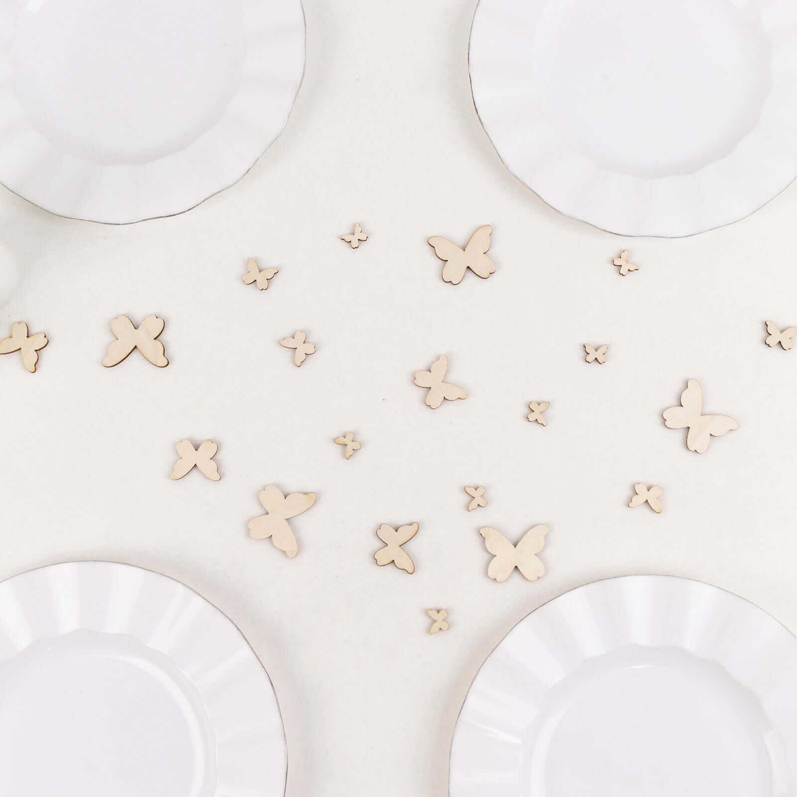 100-Pack Wood Butterfly Confetti DIY Craft Wood Slices, Smooth and Versatile for Arts & Crafts