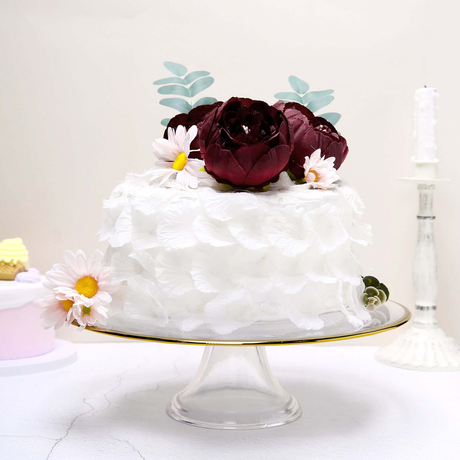 10-Pack Artificial Peony Flower Heads Burgundy - Versatile Faux Craft Flowers for DIY Event Styling Scrapbooking & Floral Arrangements 3"