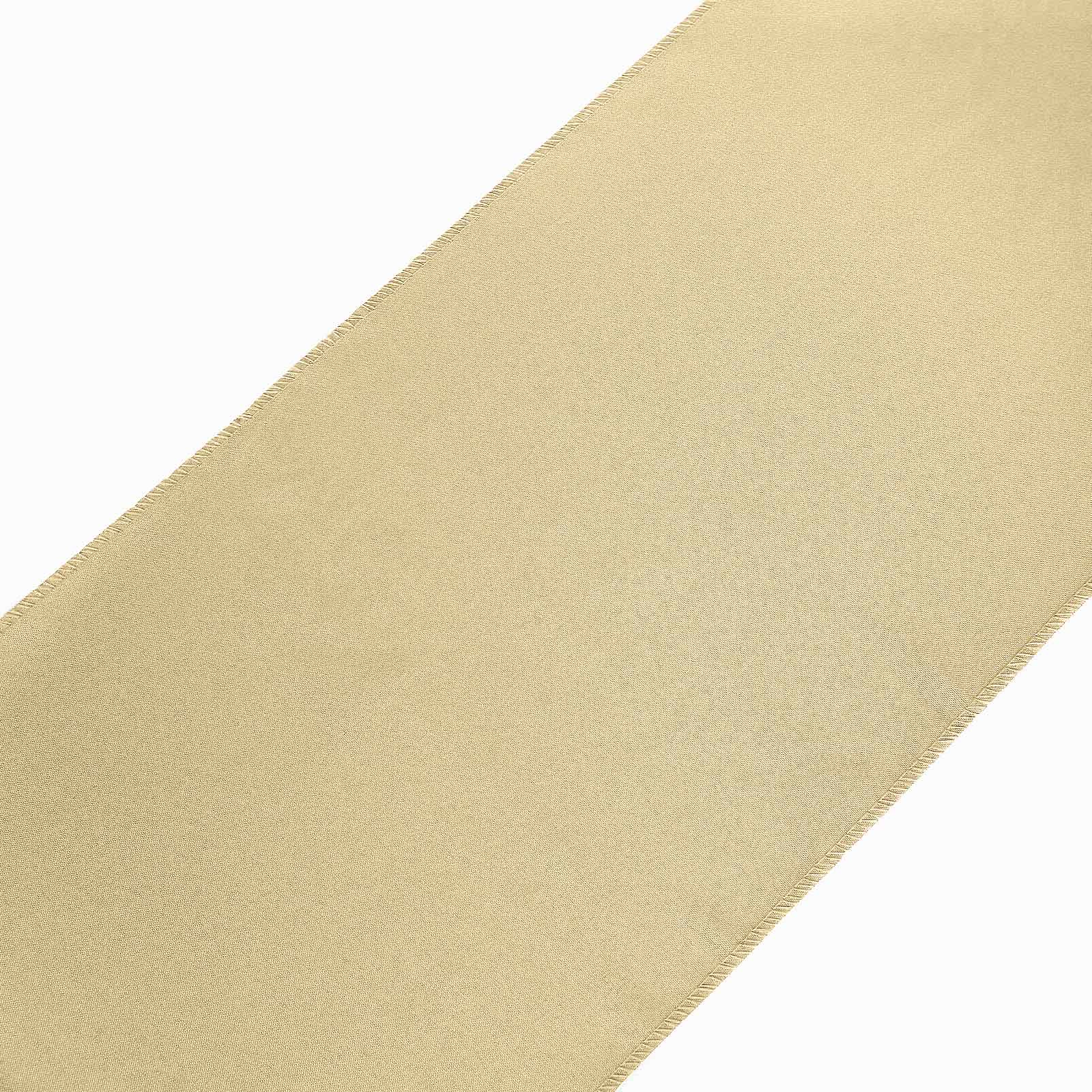 Polyester 12"x108" Table Runner Champagne - Durable & Wrinkle-Resistant Table Decor