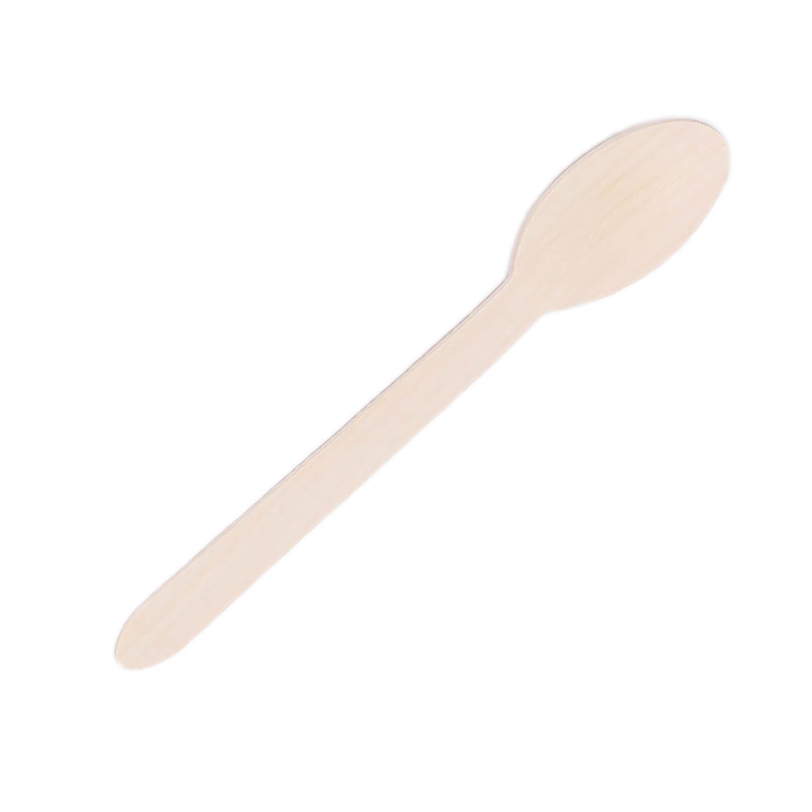 100-Pack Birchwood Spoons Natural - Eco Friendly Biodegradable Wooden Utensils for Rustic Themes & Outdoor Parties 6"