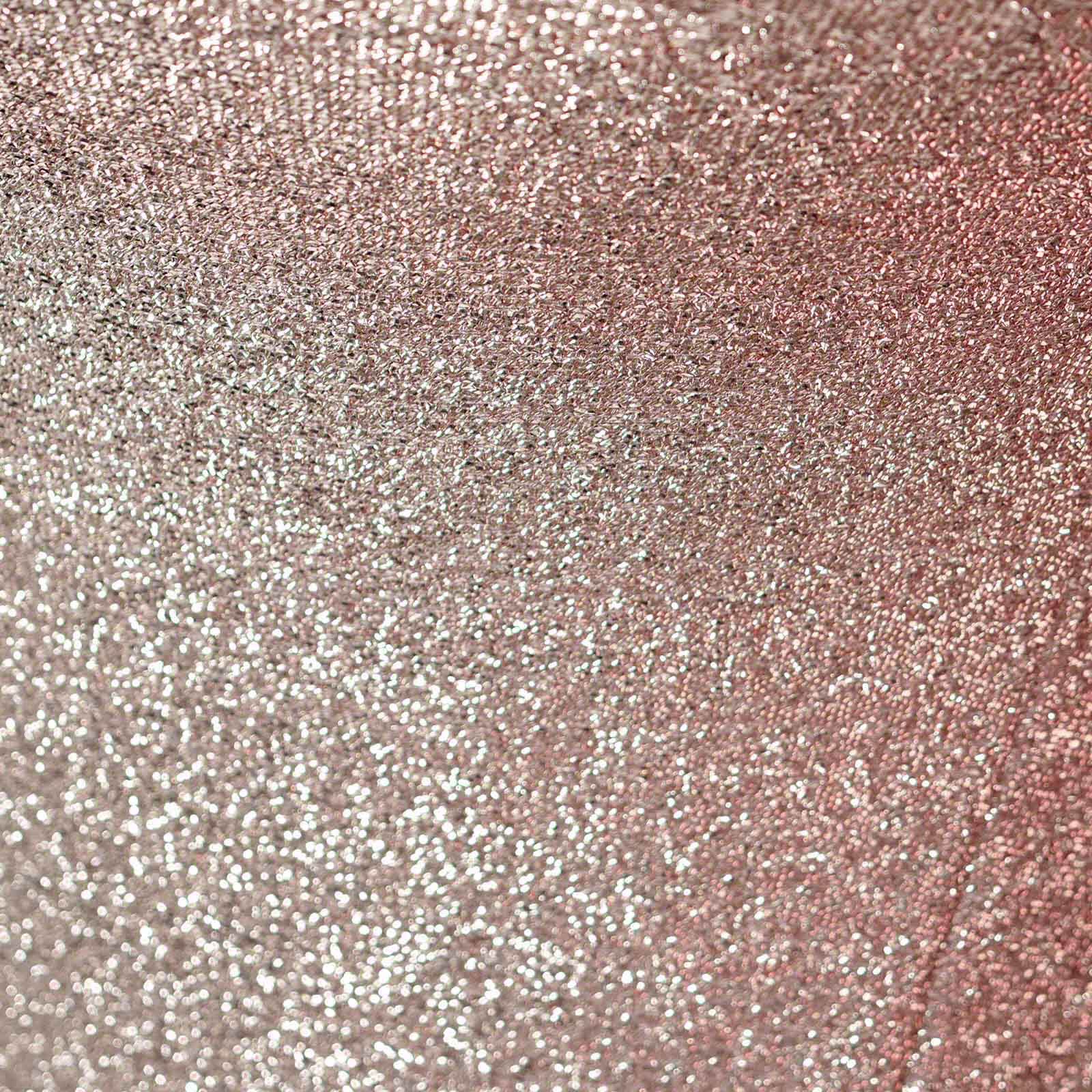 Metallic Spandex 36" Fitted Glitter Round Cocktail Table Cover Rose Gold - Stretch Fit for High Top Tables
