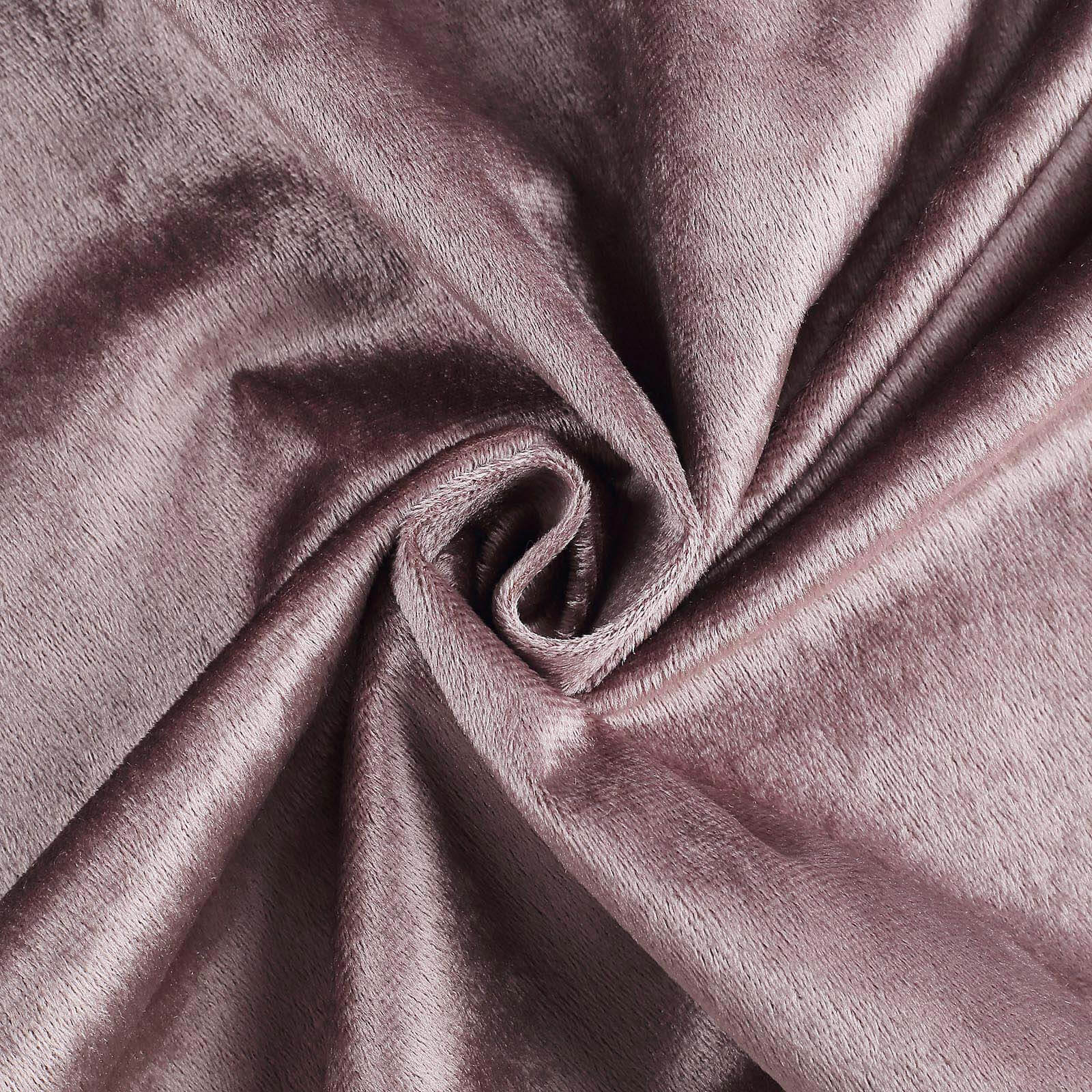 Premium Velvet 120" Round Tablecloth Mauve - Reusable Soft & Seamless Table Cover
