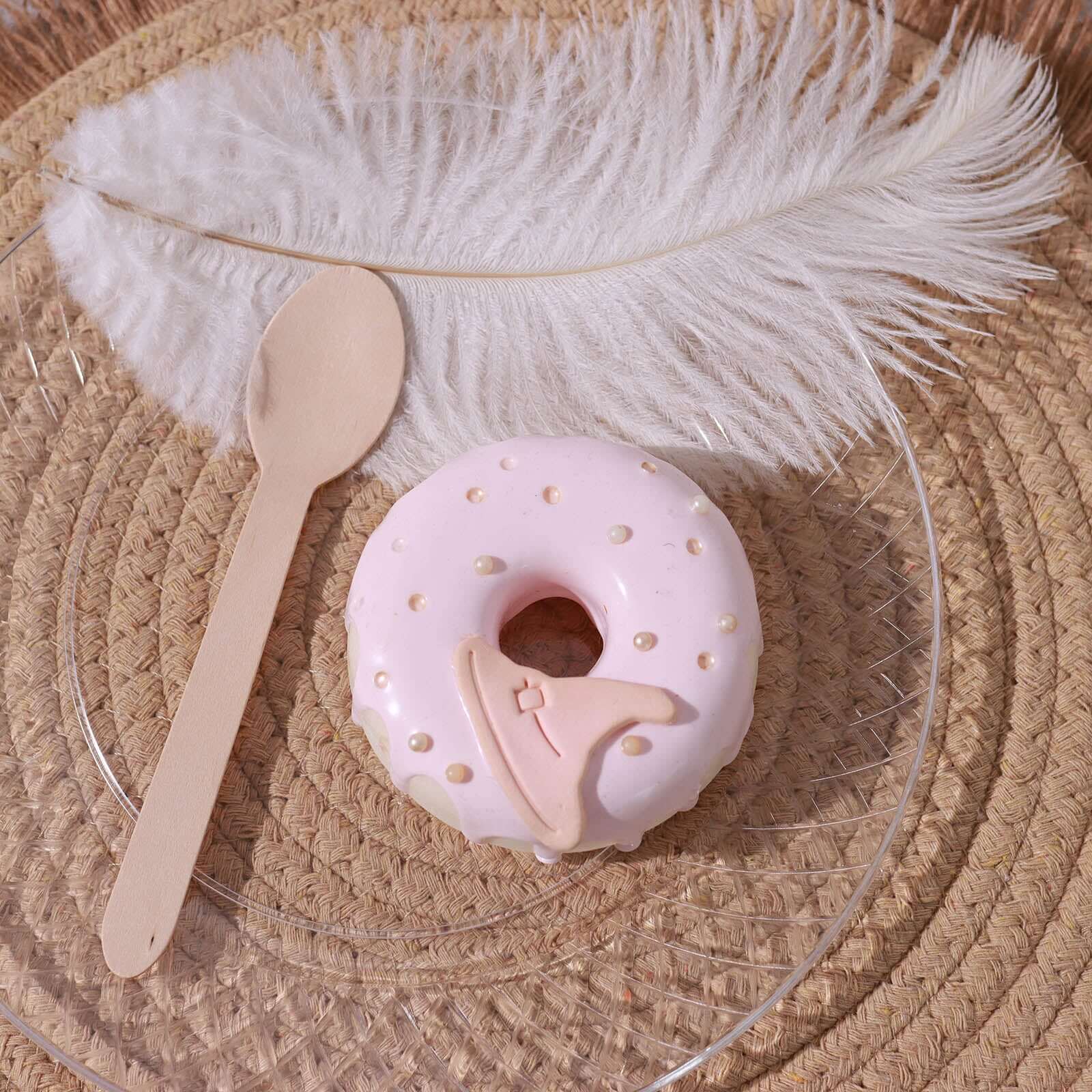 100-Pack Birchwood Spoons Natural - Eco Friendly Biodegradable Wooden Utensils for Rustic Themes & Outdoor Parties 6"