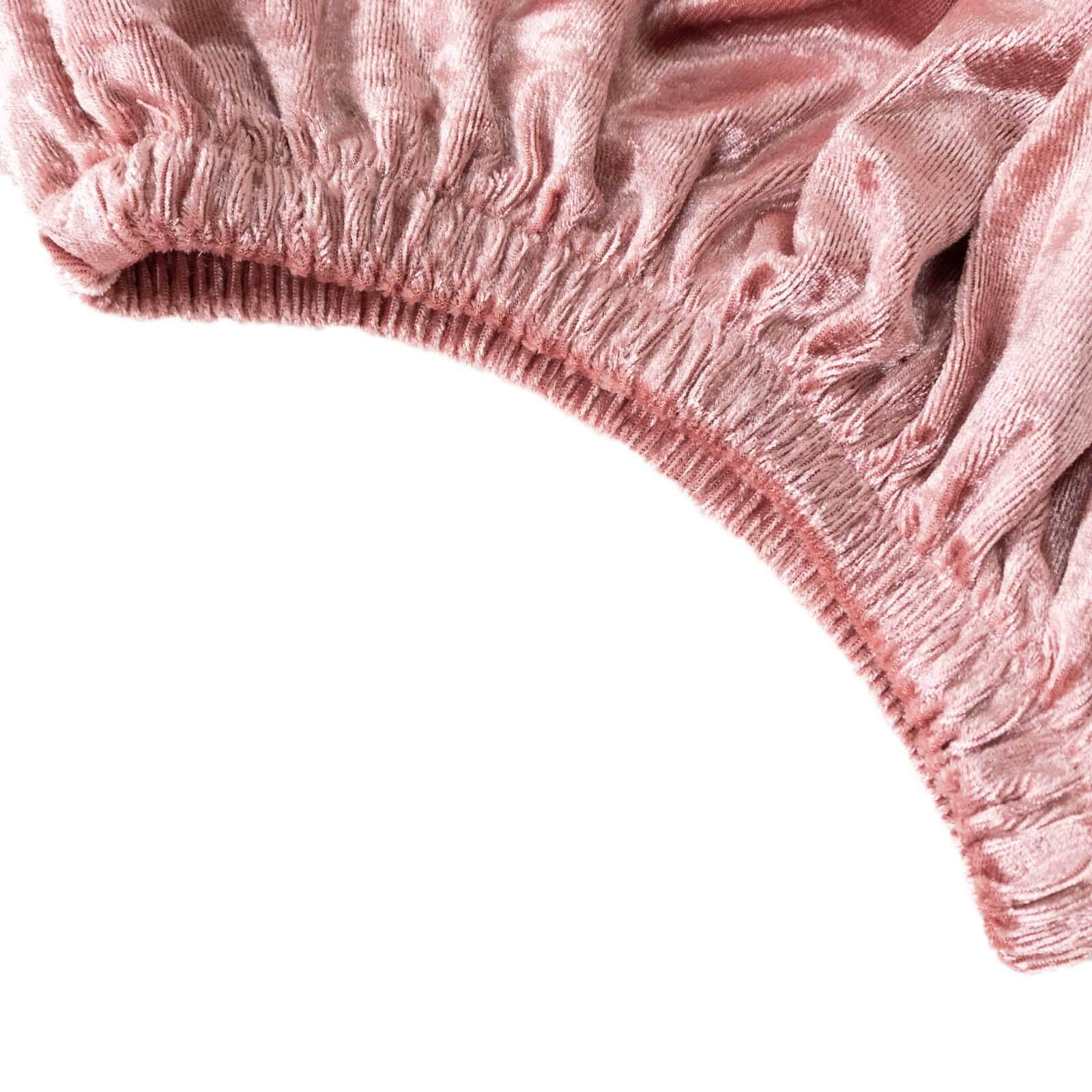 Set of 5 Dusty Rose Crushed Velvet Cylinder Pedestal Stand Covers, Premium Pillar Prop Covers