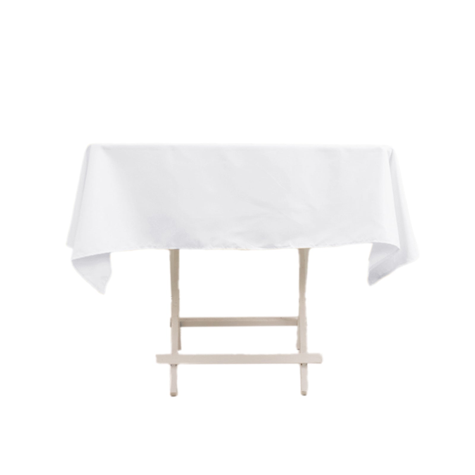Cotton Blend 54"x54" Square Tablecloth White - Wrinkle-Resistant Table Cover