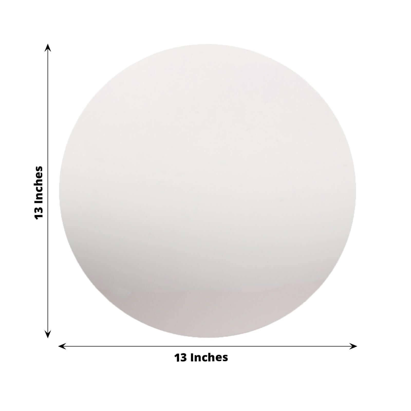 10-Pack Dining Plate Chargers Decorative Acrylic Mirror Silver Round - Lightweight Event Display 13"